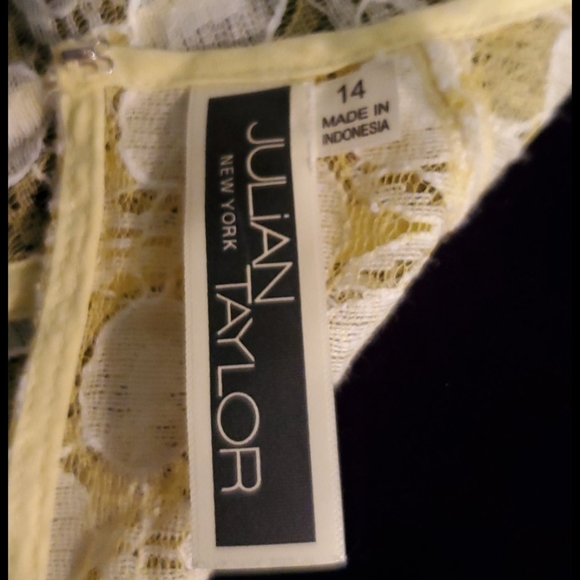NWT Julian Taylor Embroidered Floral Lace Dress 14 - Picture 6 of 8